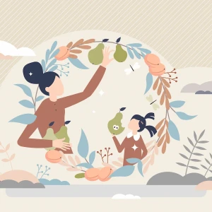 果物の収穫のイラスト