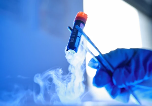 培養細胞を取り出す様子