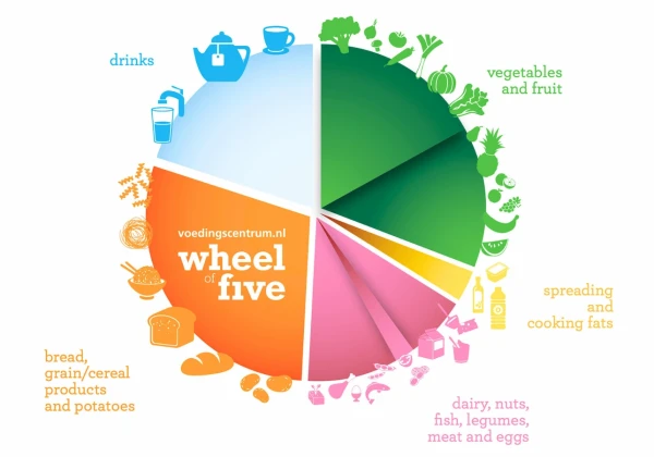 食事のバランスを表す円グラフ