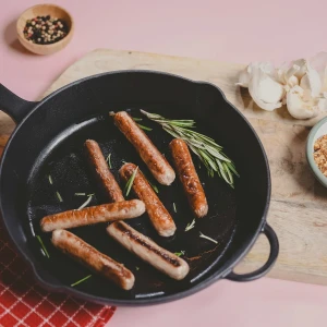 ソーセージとフライパン