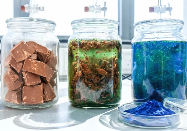 チョコレートと青色色素