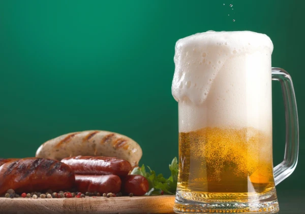 ビールとソーセージ