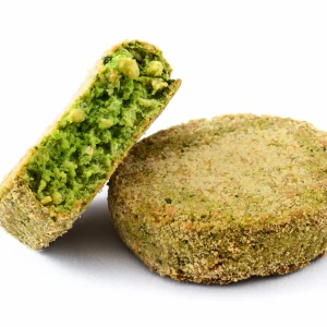 エンドウ豆とホウレンソウのハンバーグ