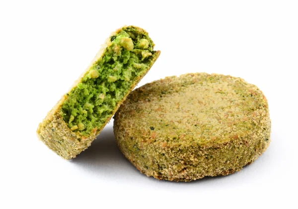 エンドウ豆とホウレンソウのハンバーグ