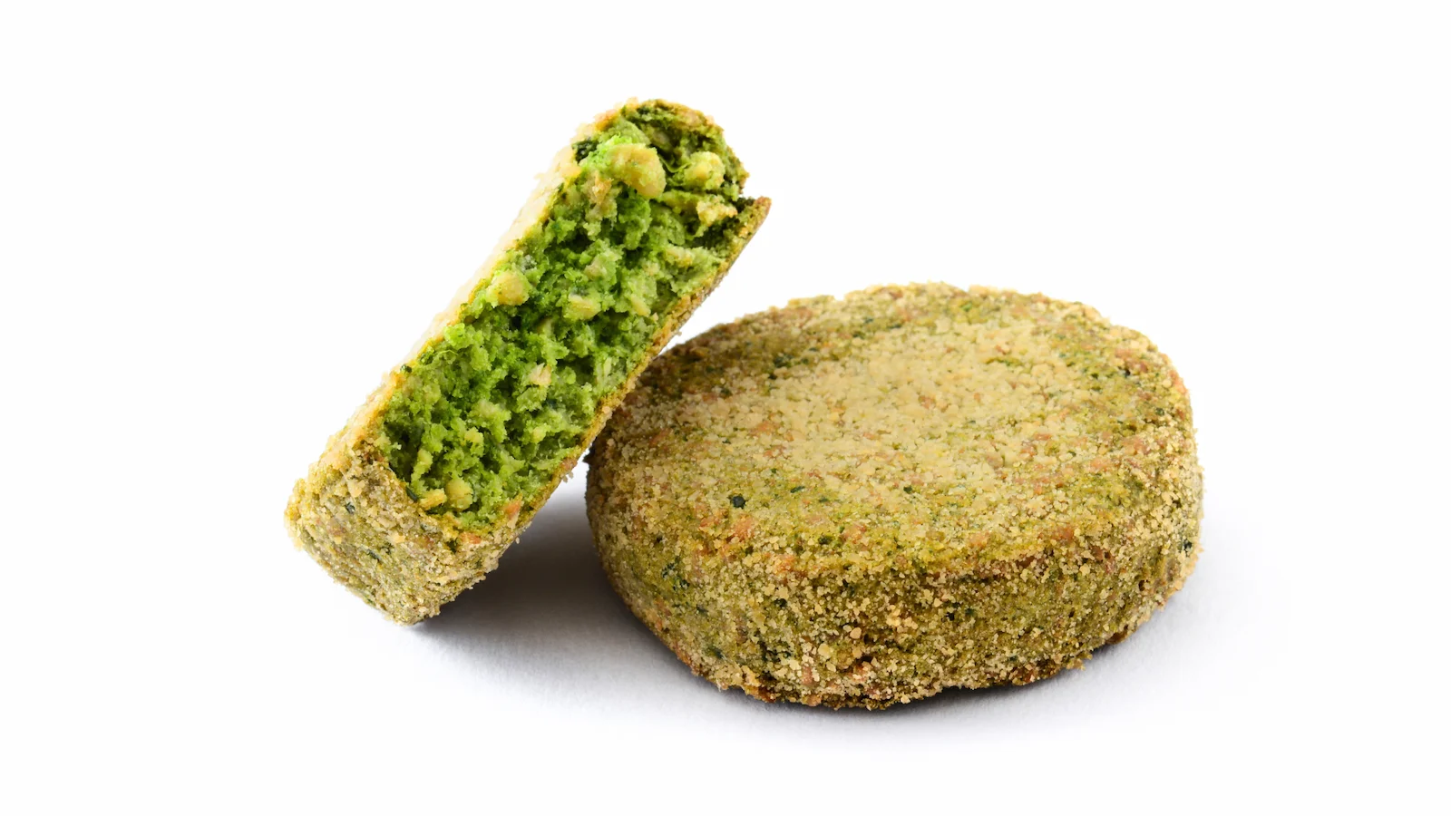 エンドウ豆とホウレンソウのハンバーグ