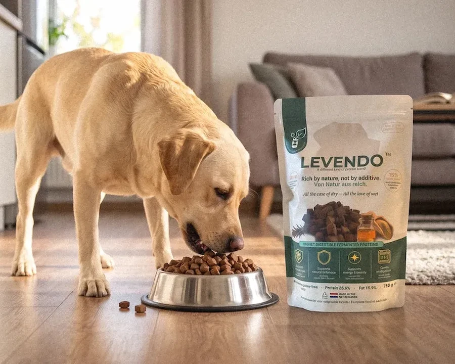 ドッグフードを食べる犬